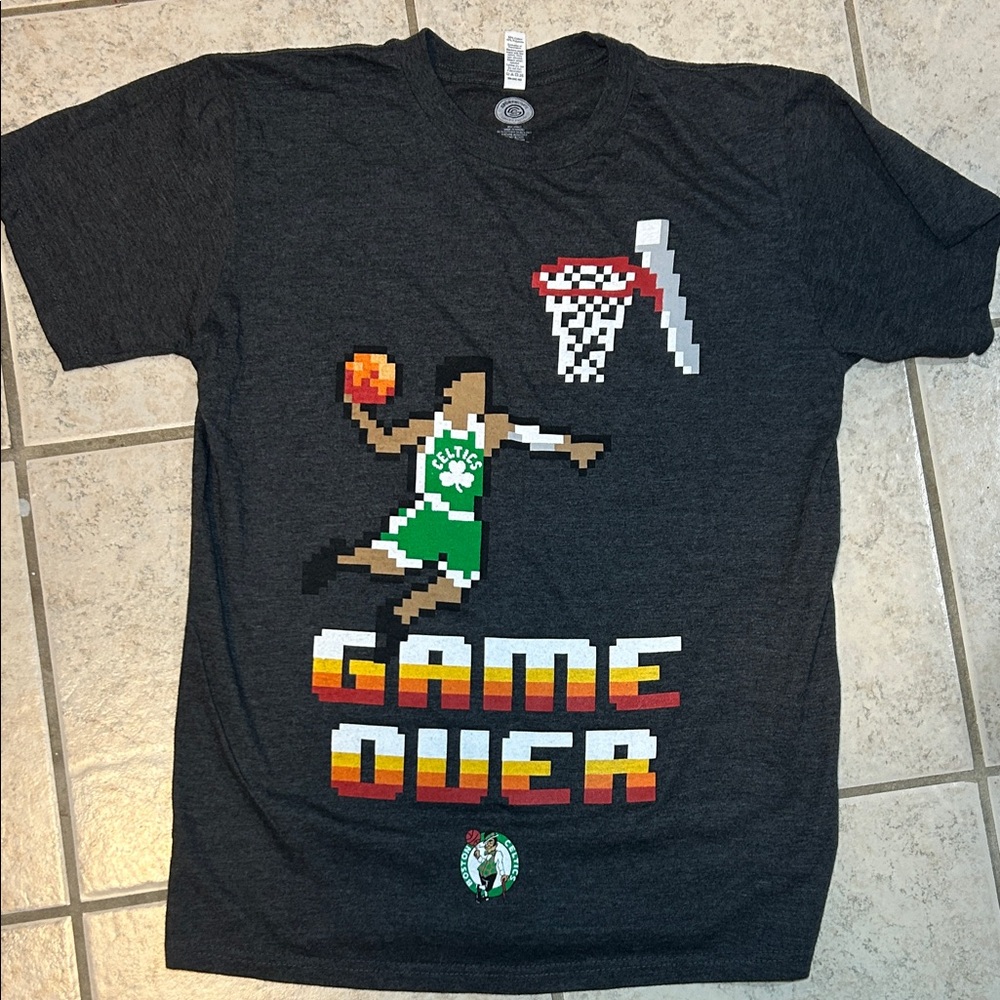 Boston Celtics Pixel Art Tee NWOT